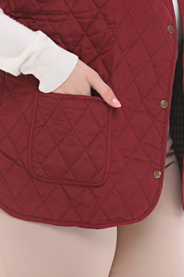 EKOSE BORDO KAPİTONE YELEK