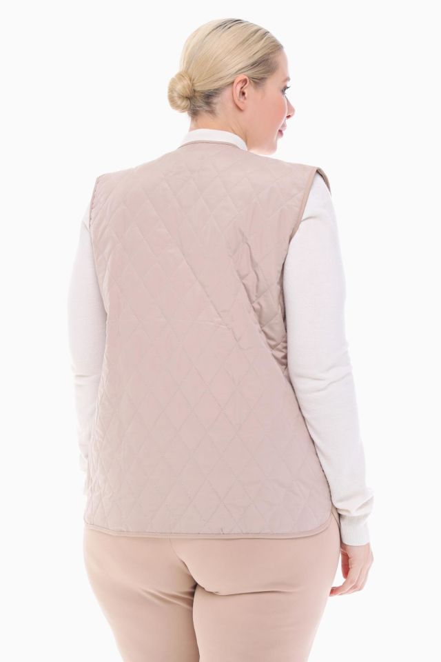 EKOSE AÇIK BEJ KAPİTONE YELEK