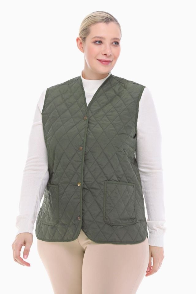 EKOSE HAKİ KAPİTONE YELEK