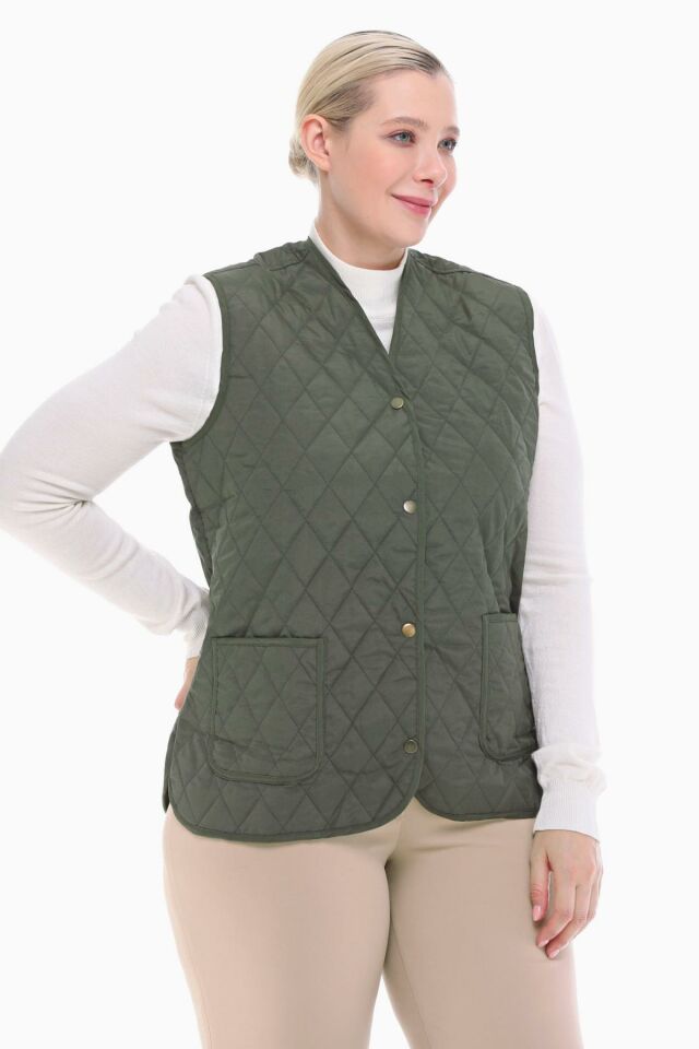 EKOSE HAKİ KAPİTONE YELEK