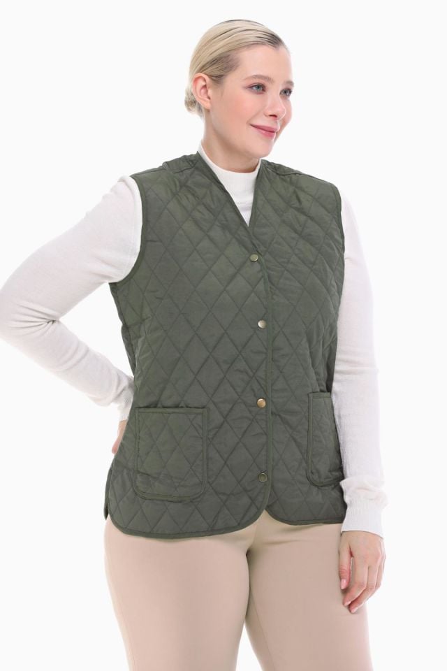 EKOSE HAKİ KAPİTONE YELEK