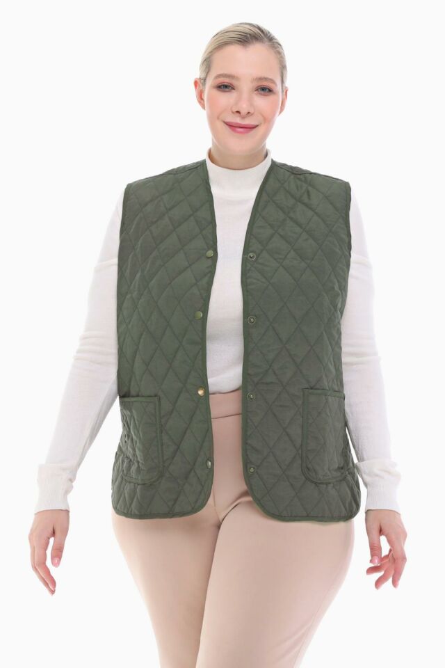 EKOSE HAKİ KAPİTONE YELEK