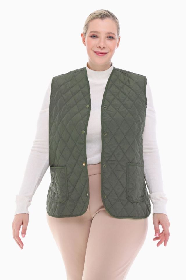 EKOSE HAKİ KAPİTONE YELEK