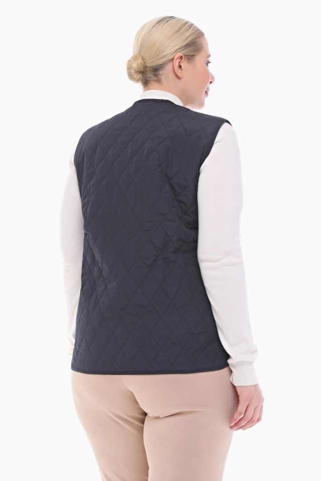 EKOSE LACİVERT KAPİTONE YELEK