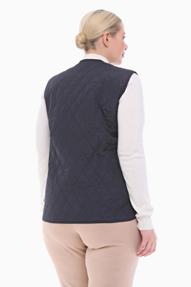 EKOSE LACİVERT KAPİTONE YELEK