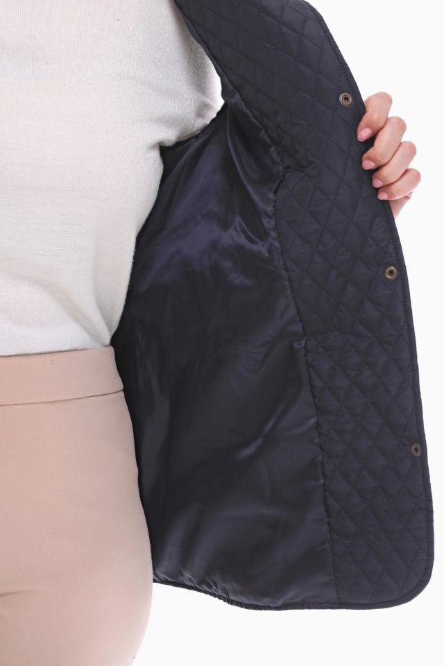 POLO YAKA LACİVERT KAPİTONE YELEK