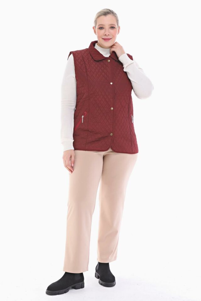 POLO YAKA BORDO KAPİTONE YELEK