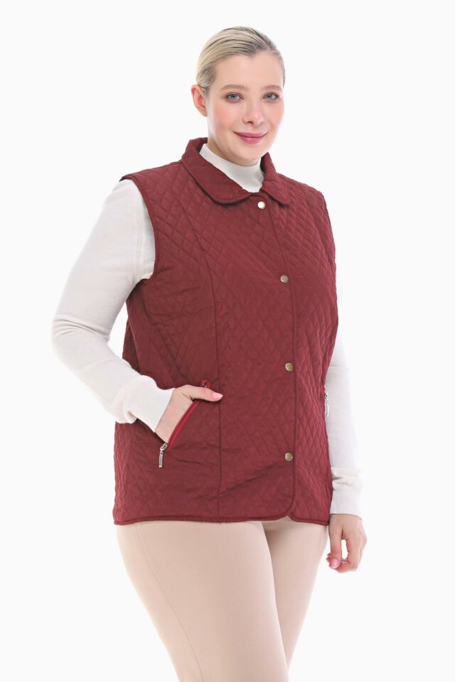 POLO YAKA BORDO KAPİTONE YELEK