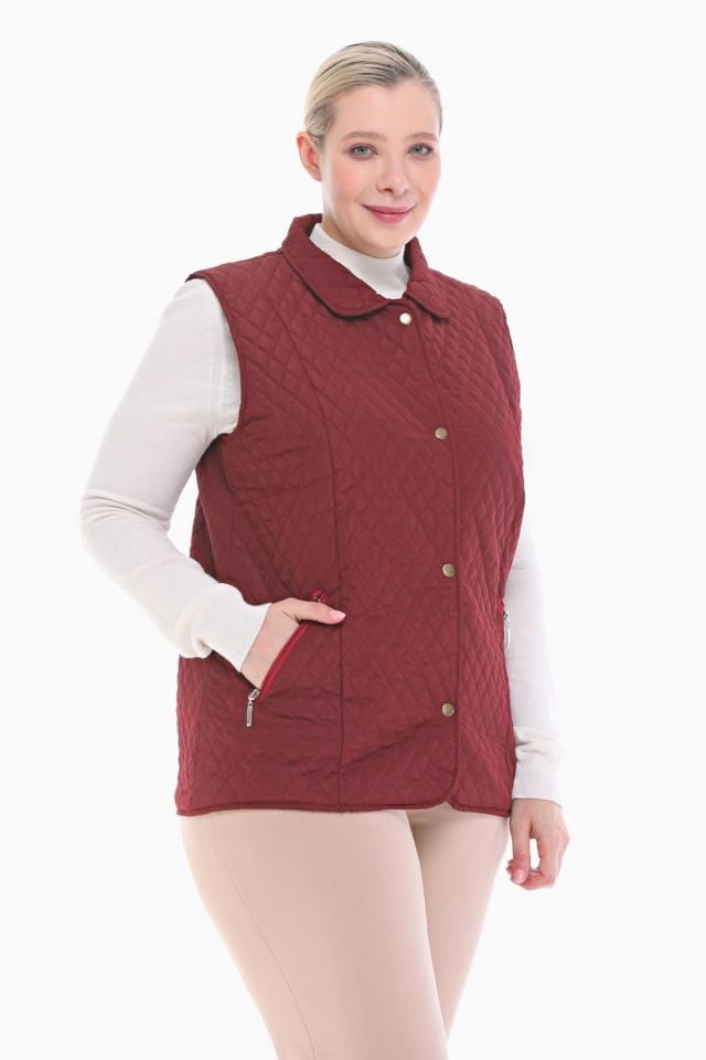 POLO YAKA BORDO KAPİTONE YELEK