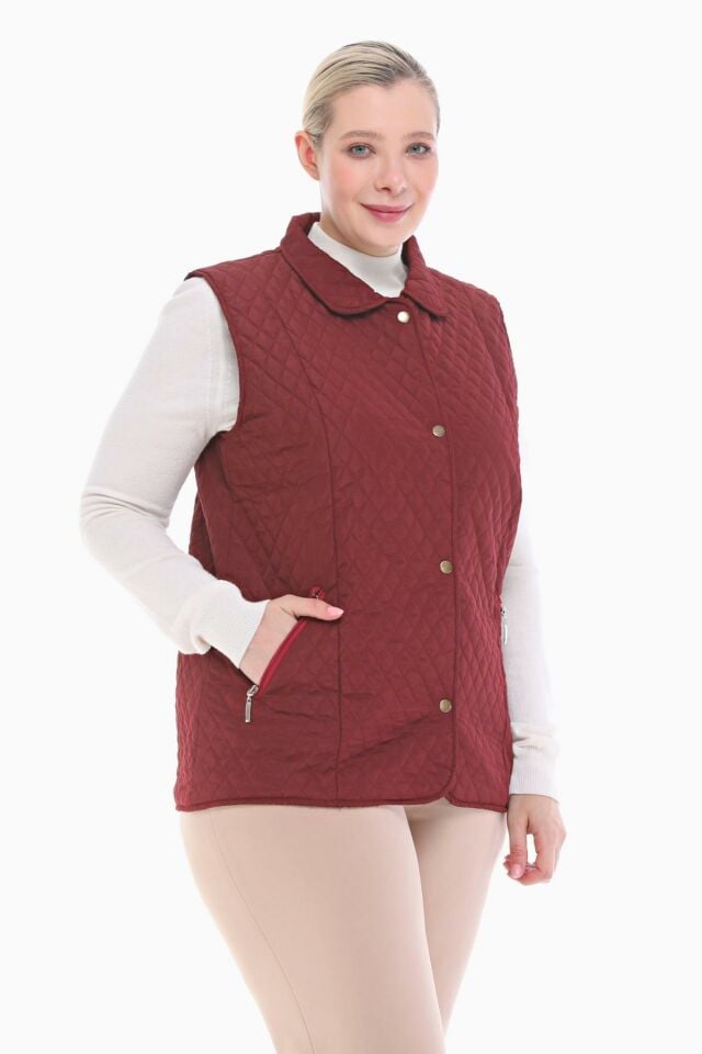 POLO YAKA BORDO KAPİTONE YELEK