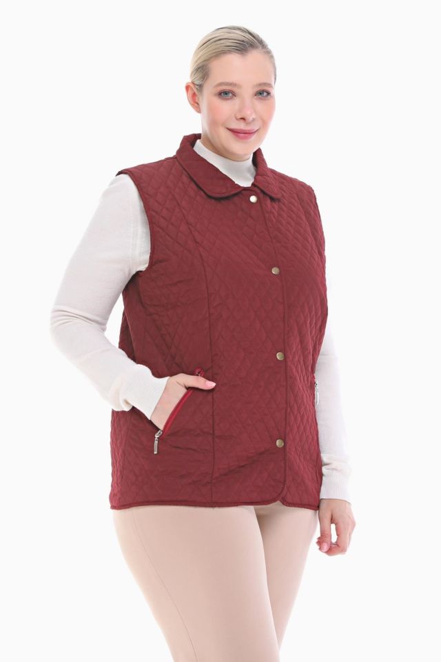 POLO YAKA BORDO KAPİTONE YELEK