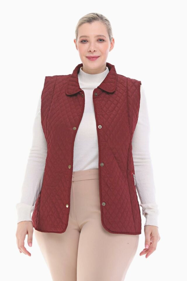 POLO YAKA BORDO KAPİTONE YELEK