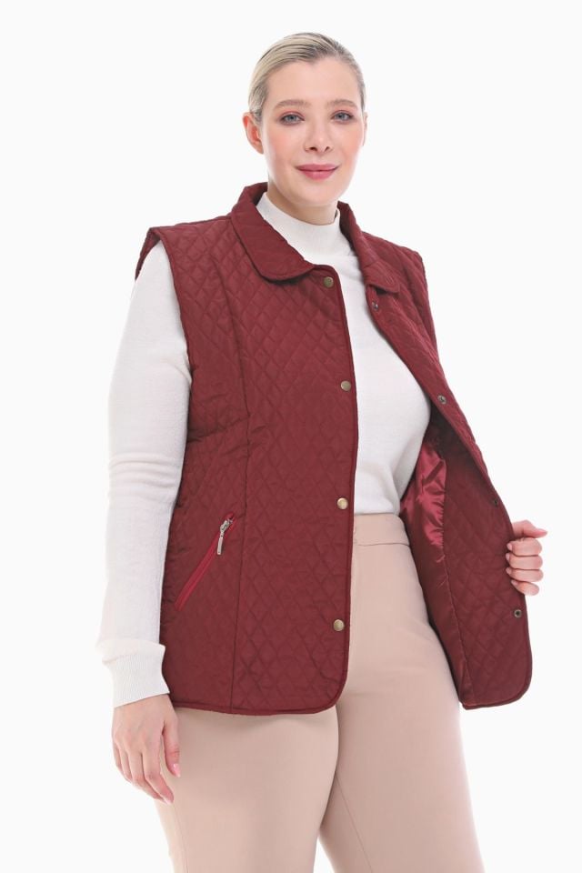 POLO YAKA BORDO KAPİTONE YELEK