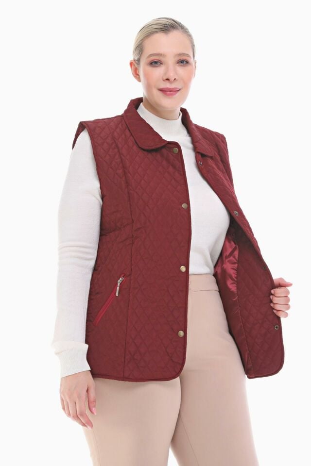 POLO YAKA BORDO KAPİTONE YELEK