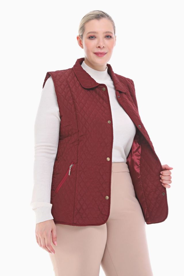 POLO YAKA BORDO KAPİTONE YELEK