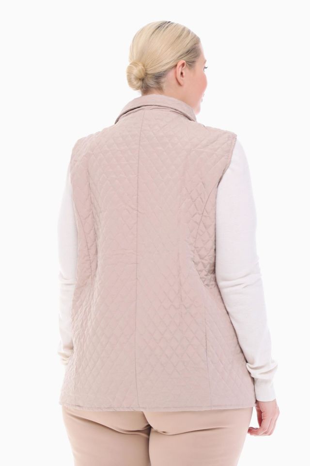 POLO YAKA AÇIK BEJ KAPİTONE YELEK