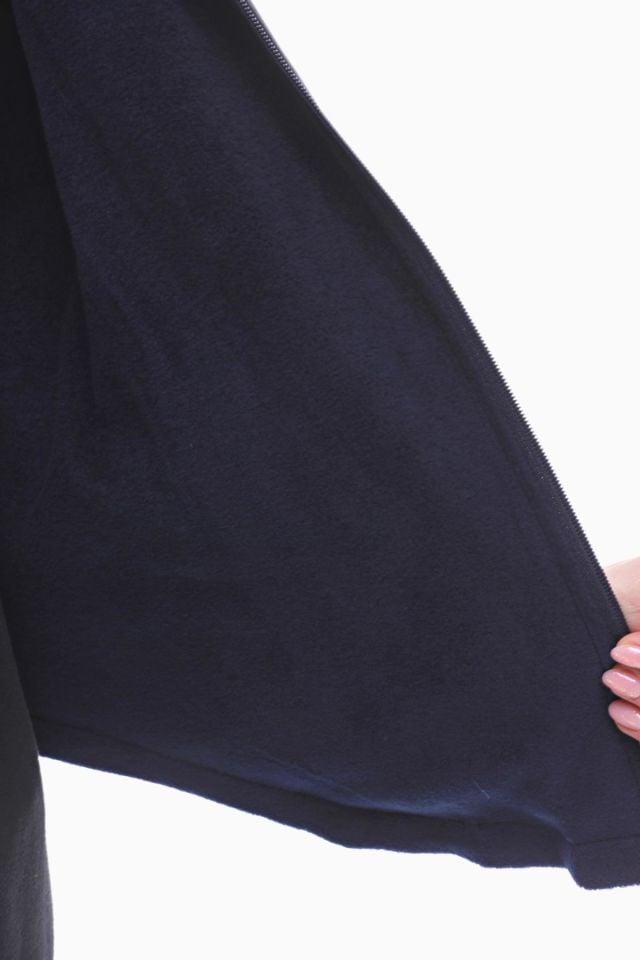 KAPÜŞONLU LACİVERT İÇİ POLARLI YELEK