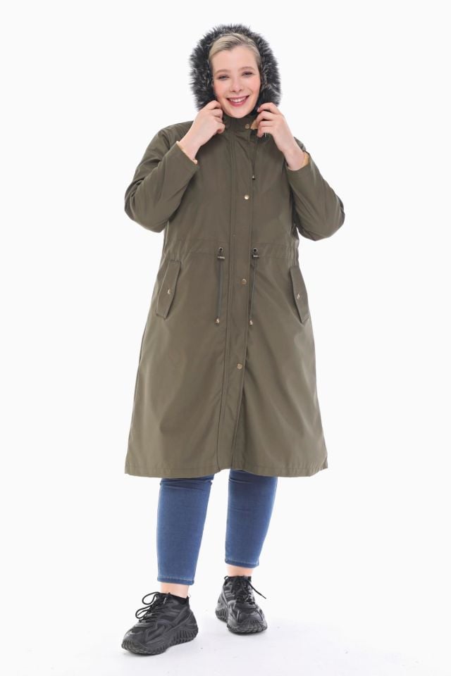 İÇİ KÜRKLÜ HAKİ UZUN MONT