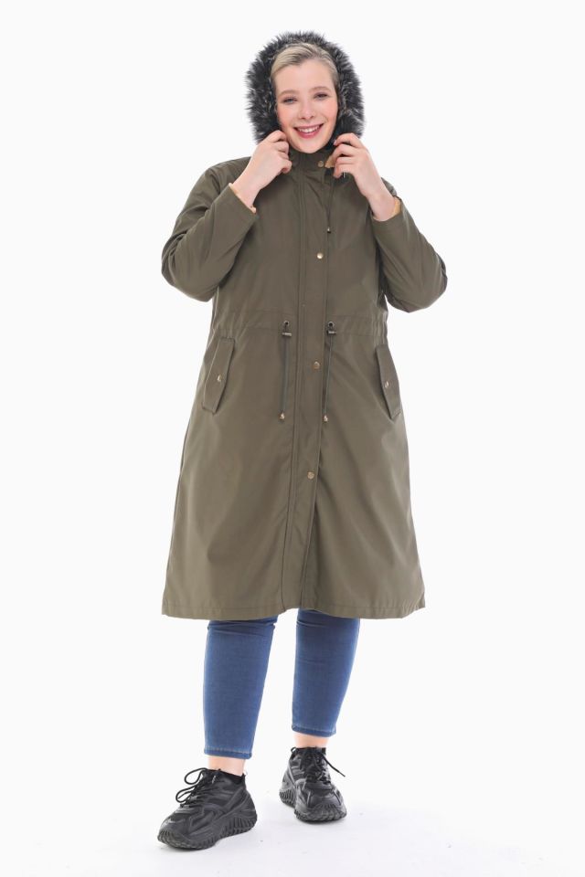 İÇİ KÜRKLÜ HAKİ UZUN MONT