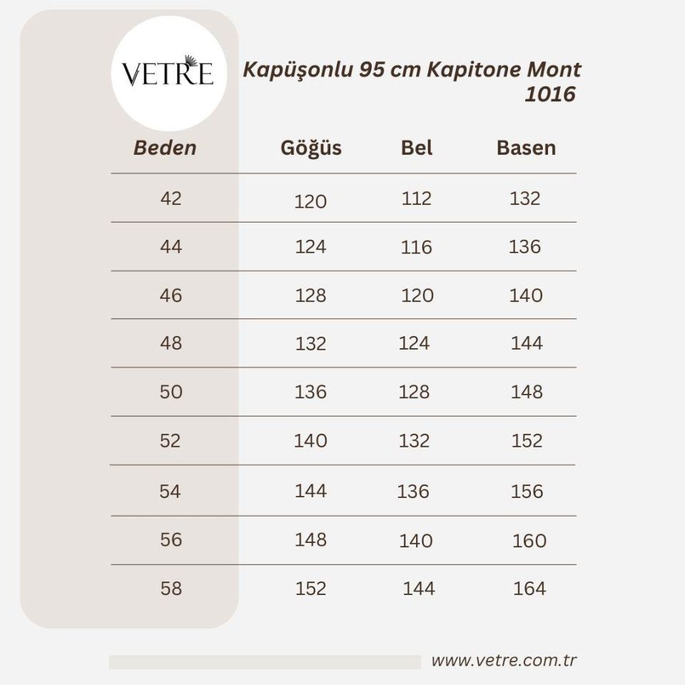 Vetre Kadın Büyük Beden Kapüşonlu 95 Cm Damla Desen Lacivert Kapitone Mont 1007
