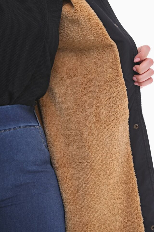 İÇİ KÜRKLÜ SİYAH UZUN MONT