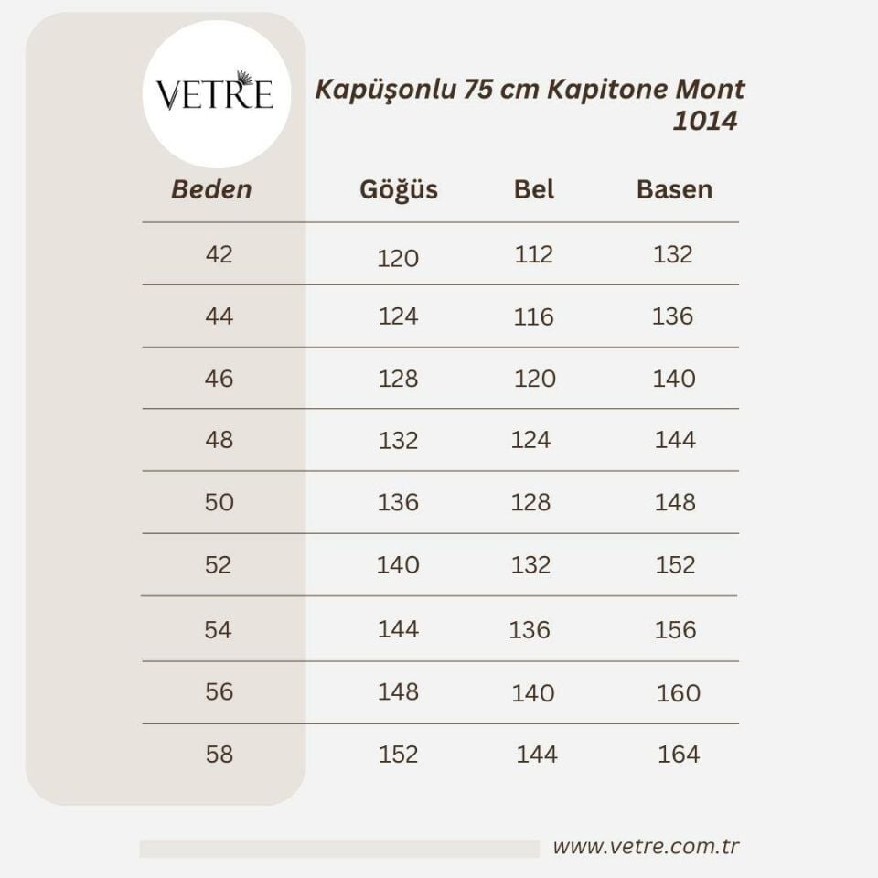 KAPÜŞONLU SİYAH 75 CM KAPİTONE MONT