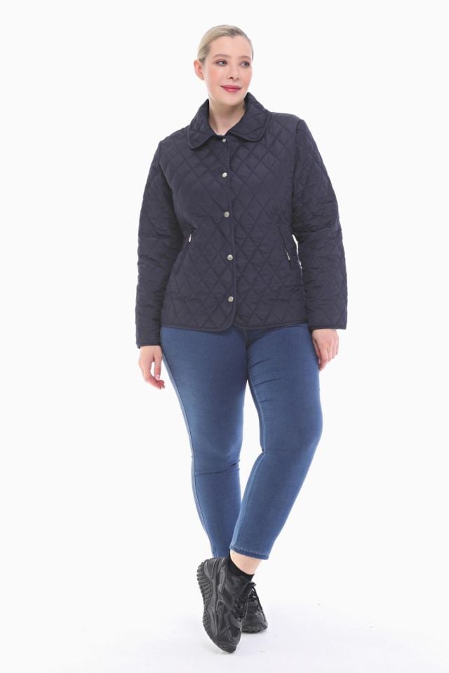 Vetre BB Lacivert Mevsimlik Kapitone Mont