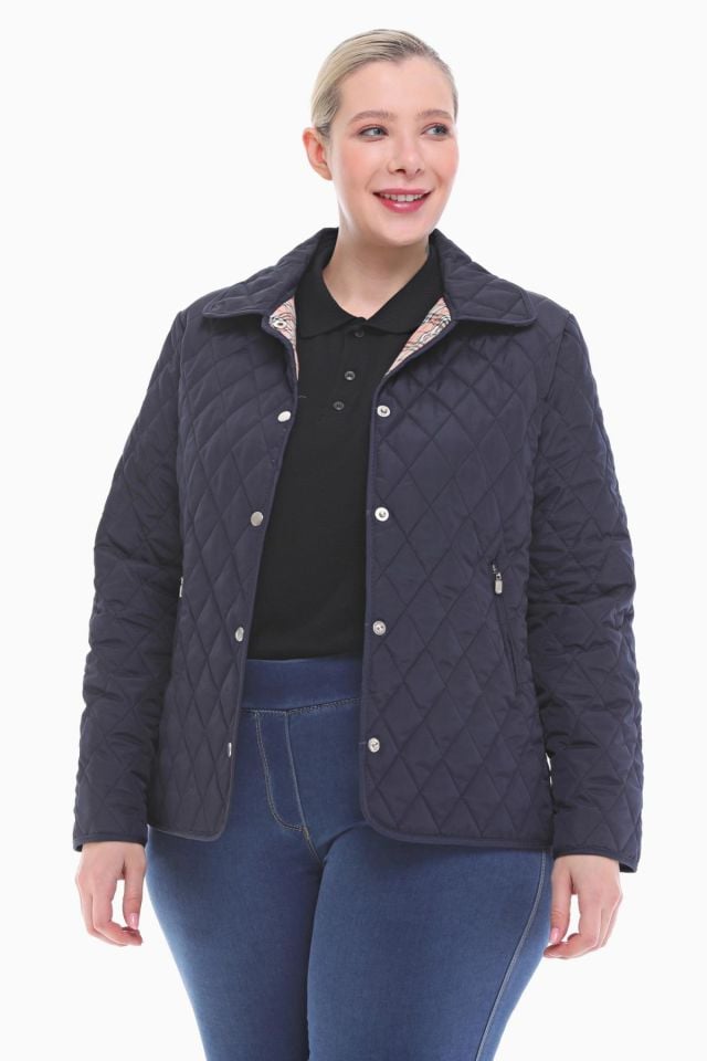 Vetre BB Lacivert Mevsimlik Kapitone Mont