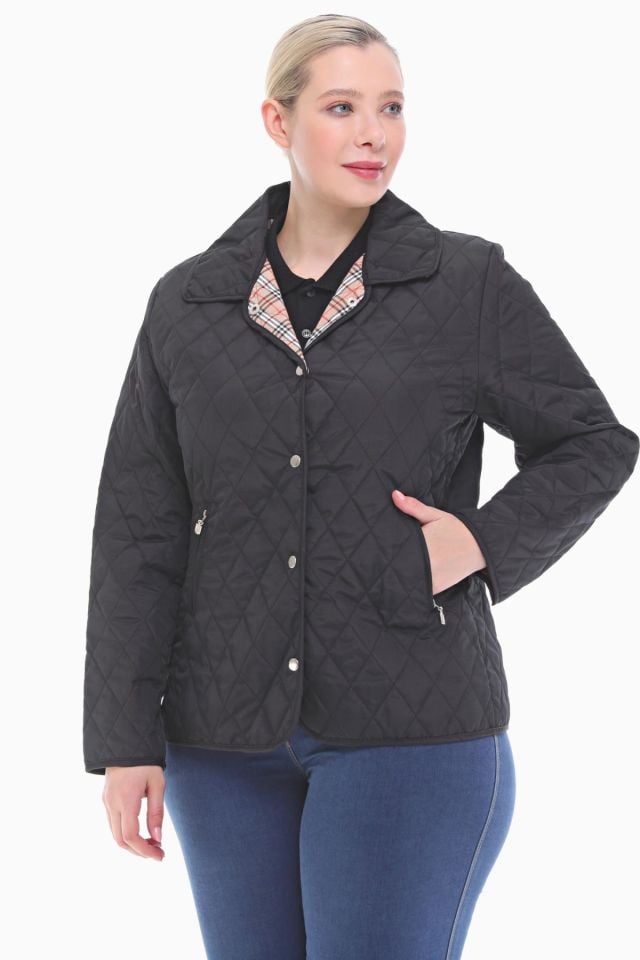 Vetre BB Siyah Mevsimlik Kapitone Mont