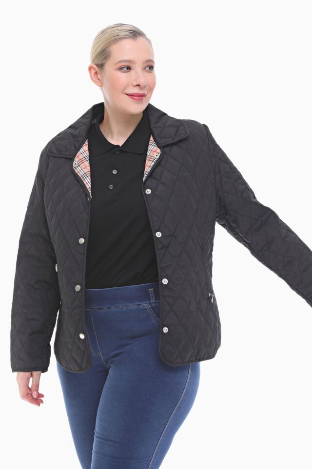 Vetre BB Siyah Mevsimlik Kapitone Mont