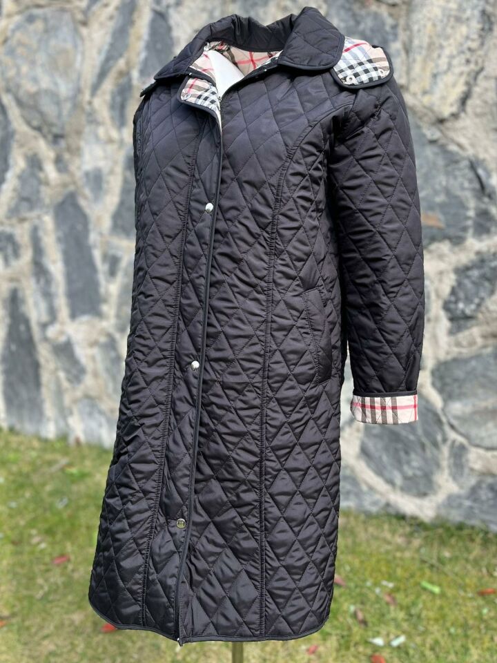 EKOSE 105 CM SİYAH MEVSİMLİK KAPİTONE MONT