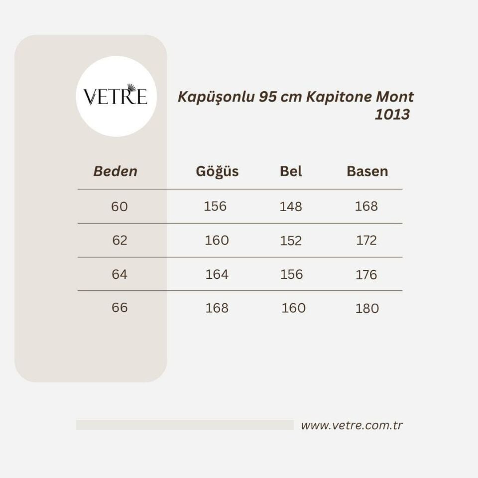 KAPÜŞONLU LACİVERT 95 CM KAPİTONE MONT