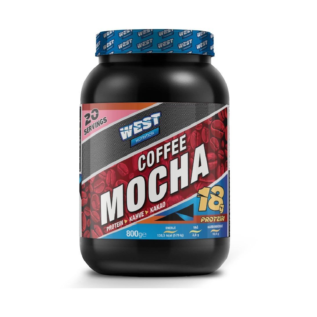Mocha Proteinli Kahve Tozu 800 gr 20 Servis