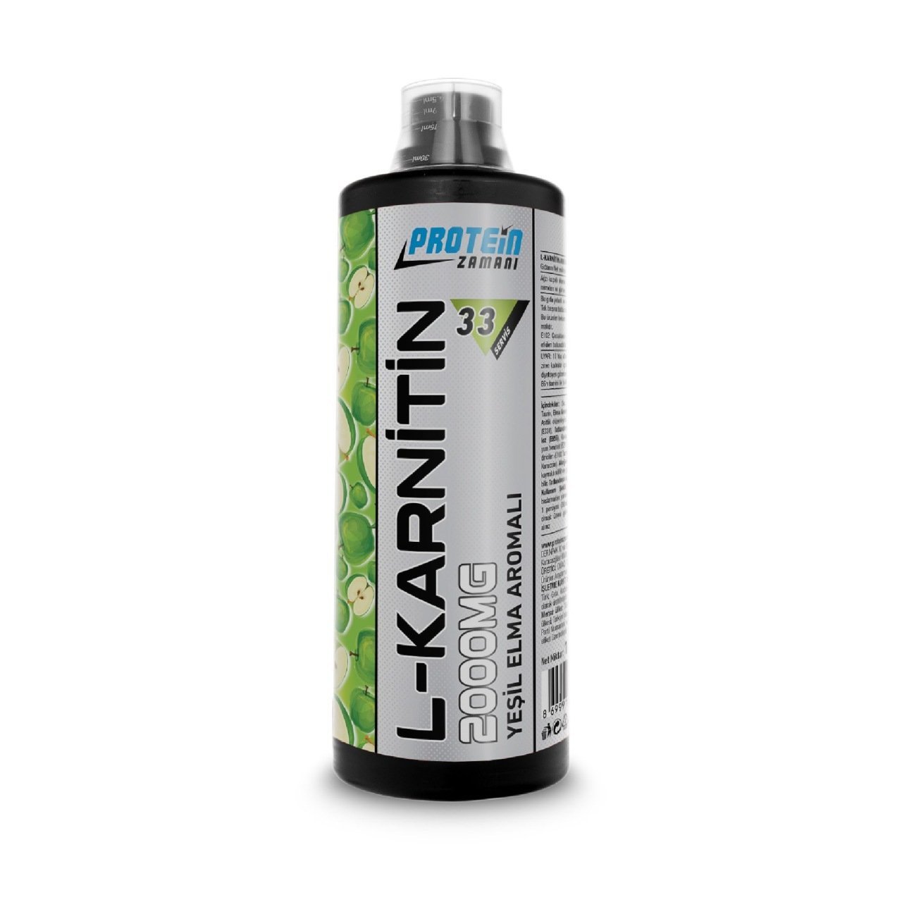 L-Karnitin 2000 mg 1000 ml Yeşil Elma Aromalı