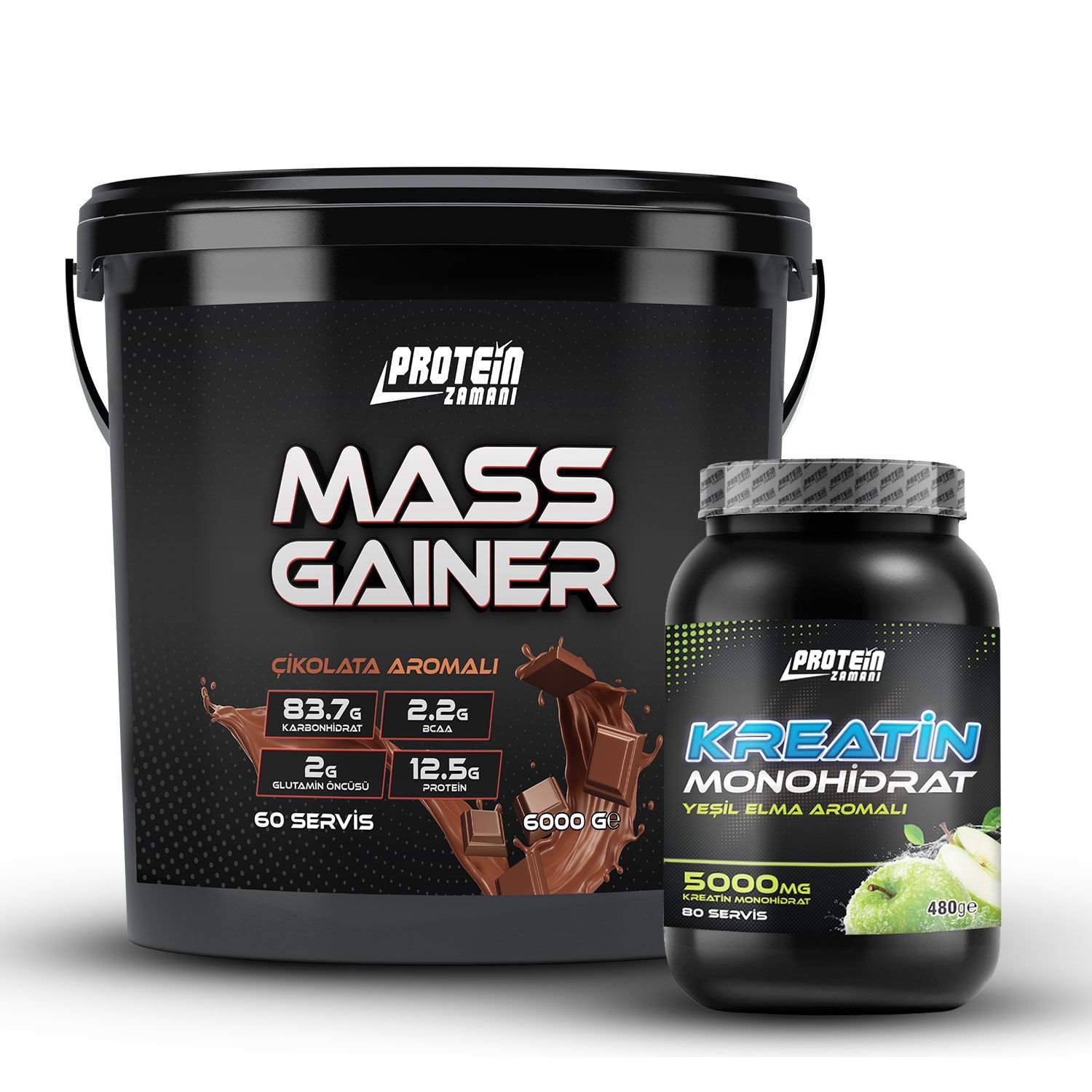 Mass Gainer 6000 gr + Kreatin Monohidrat 480 gr Paketi