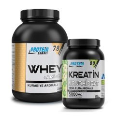 Whey + Amino Protein Tozu 2340 gr + Kreatin Monohidrat 480 gr Paketi
