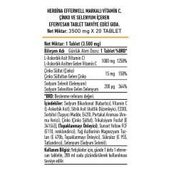 Efferwell Vitamin C Sandoz Çinko Selenyum 20 Tablet