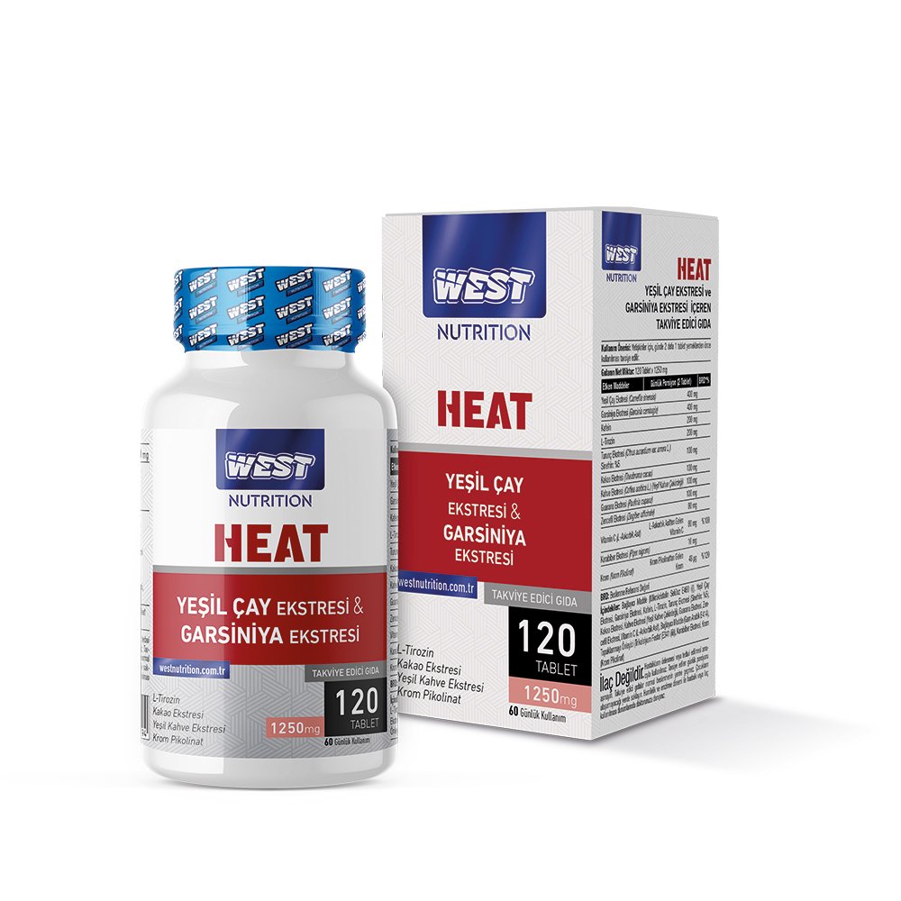 Heat Yeşil Çay Ekstresi - Garsiniya Ekstresi Kompleks 120 Tablet x 1250 mg