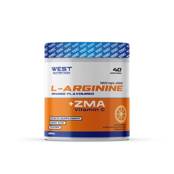 L-Arjinin ZMA Vitamin C 280 gr 40 Servis Portakal Aromalı