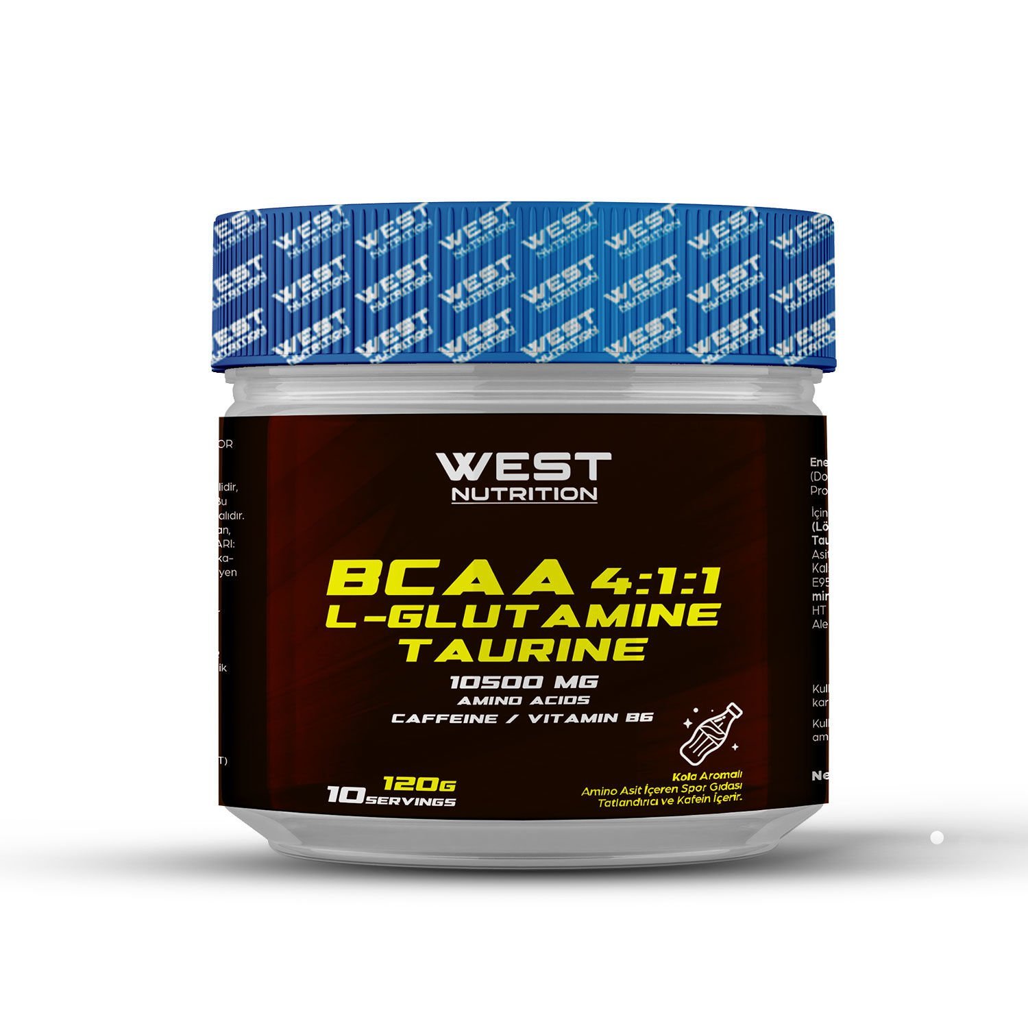 BCAA L-Glutamin Taurin Kafein 120 gr 10 Servis Kola Aromalı