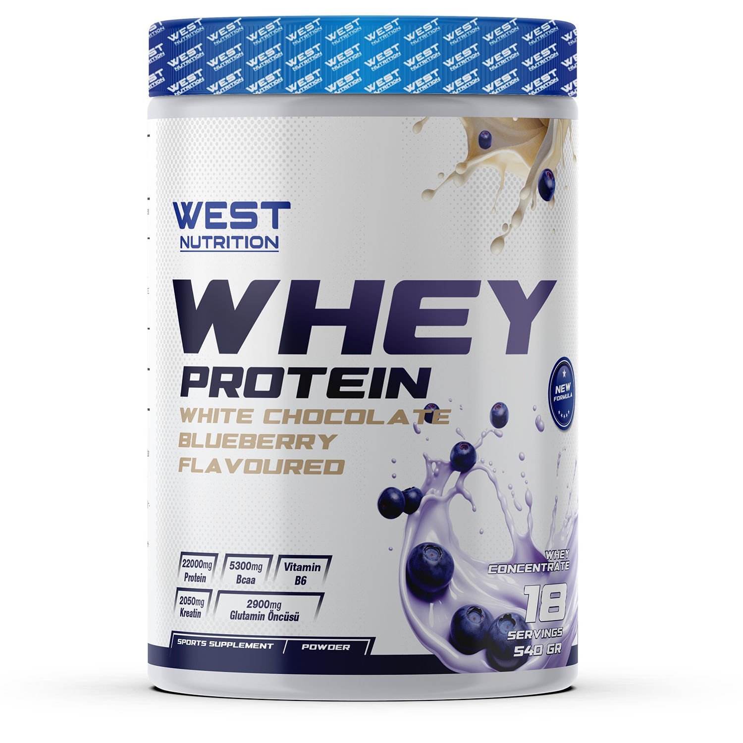 Whey Protein Tozu 540 gr 18 Servis Yabanmersini&Beyaz Çikolata Aromalı