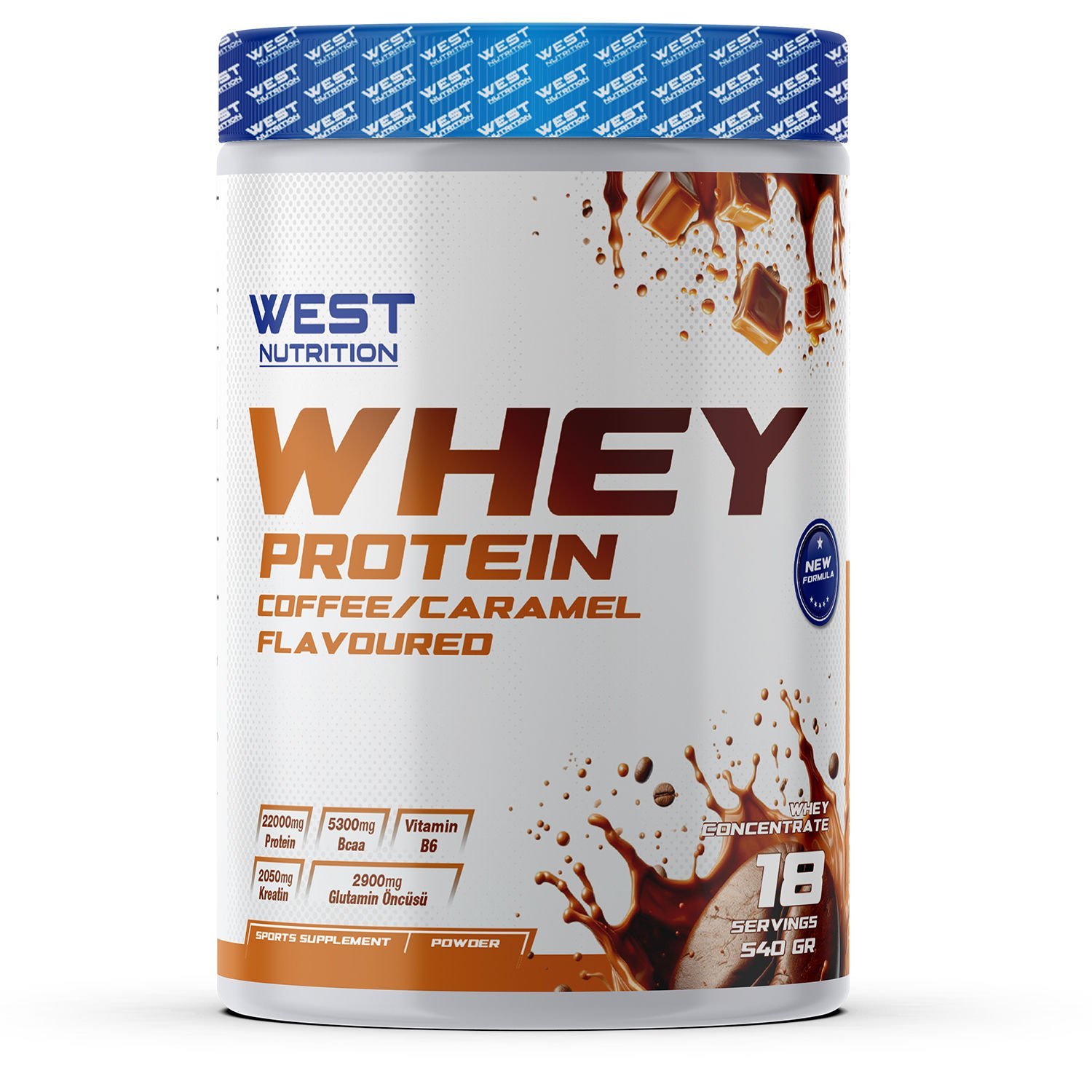 Whey Protein Tozu 540 gr 18 Servis Kahve&Karamel Aromalı