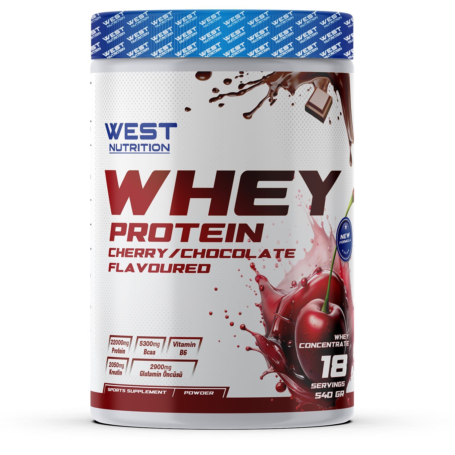 Whey Protein Tozu 540 gr 18 Servis Vişne&Çikolata Aromalı