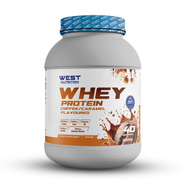 Whey Protein Tozu 1200 gram 40 Servis Kahve&Karamel Aromalı