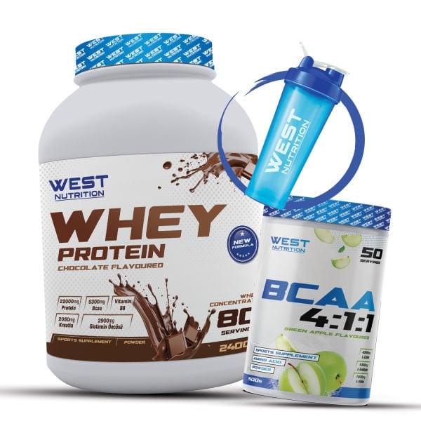 Whey Protein Tozu 2400 gram - BCAA 4:1:1 500 gram Paketi