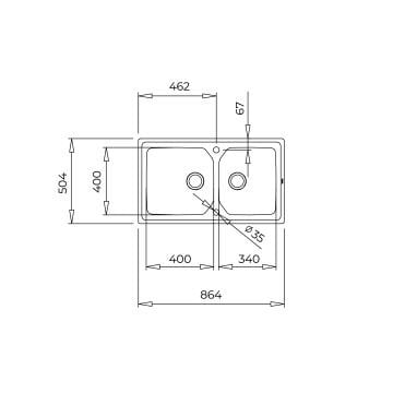 TEKA BROOKLYN 90 M-XP 2B TEZGAH ÜSTÜ-SIFIR EVİYE