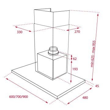 TEKA DSJ 950 Ultra Slim Duvar Tipi Davlumbaz