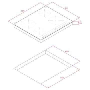 TEKA IZC 64010 BK MSS 60 cm 4 pişirme bölmeli İndüksiyon Ocak ve Direct Function Multislider