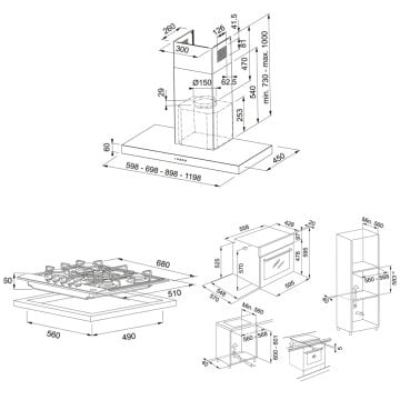 FRANKE FDF EG6 60 XS İNOX DAVLUMBAZ FHNL 705 4G TC XS E OCAK FSL 86 H XS FIRIN İNOX ANKASTRE SET