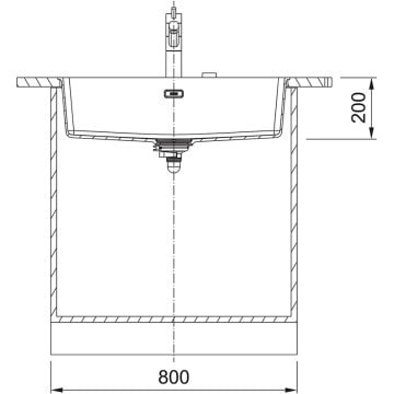 FRANKE MRG 210/110-72 TEZGAH ALTI/SIFIR OYSTER GRANİT MARİS EVİYE